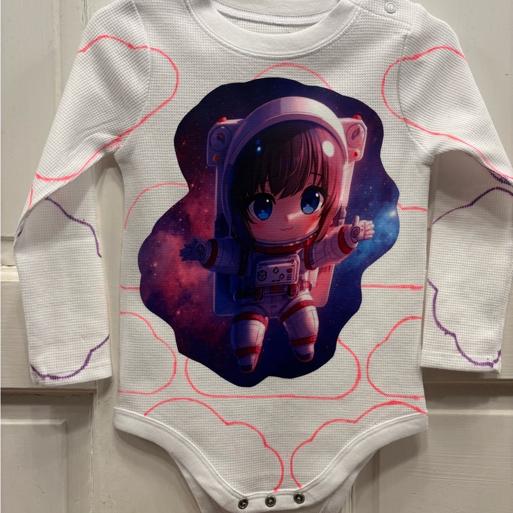 Galaxy Adventure Kids Bodysuit - White